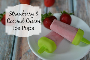 Strawberry Coconut Cream Ice Pops